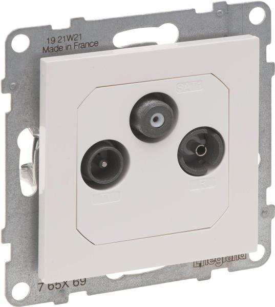 Legrand SEANO End Socket TV-R-SAT for HD-TV in Ultra White - Model 765169