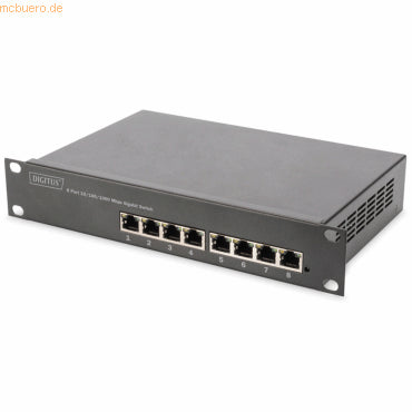 DIGITUS DN-95331 - Switch - L2+ - managed - 8 x 10/100/1000 (PoE+) - Desktop, an Rack montierbar - PoE+ (80 W)