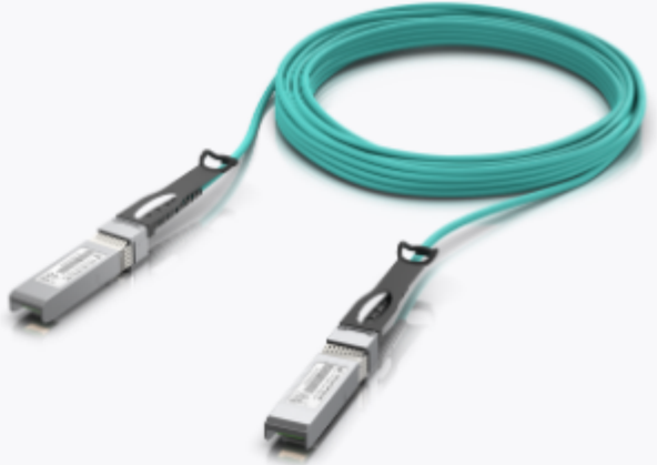 Ubiquiti - 25GBase-AOC Direct Connection Cable - SFP28 to SFP28 - 5.0 m - Fiber Optic - Active Optical Cable (AOC) - Aquamarine (UACC-AOC-SFP28-5