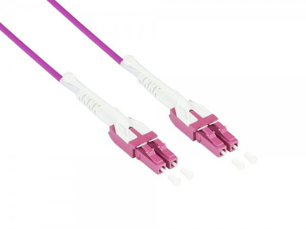 Alcasa LW-U830LC4 Fiber Optic Cable - 30 m - 2x LC OM4 - Violet
