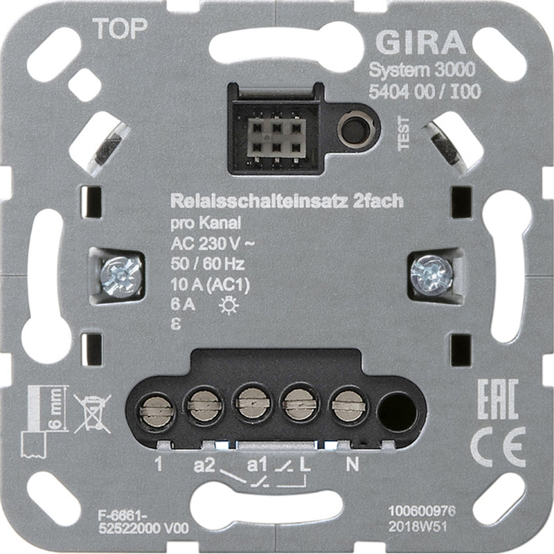 Gira Relaisschalteinsat fach S3000 540400 (540400)