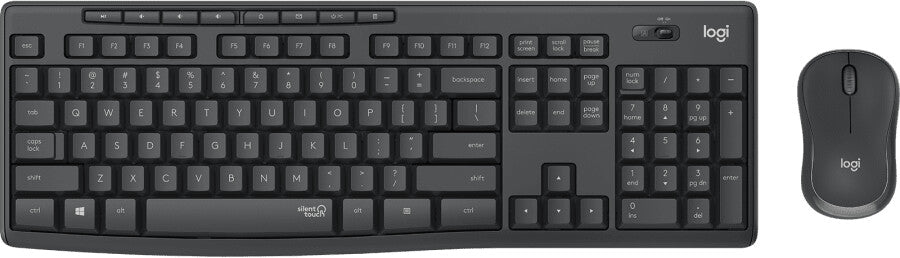 Logitech MK295 Silent Wireless Keyboard and Mouse Set - Spanish - Graphite