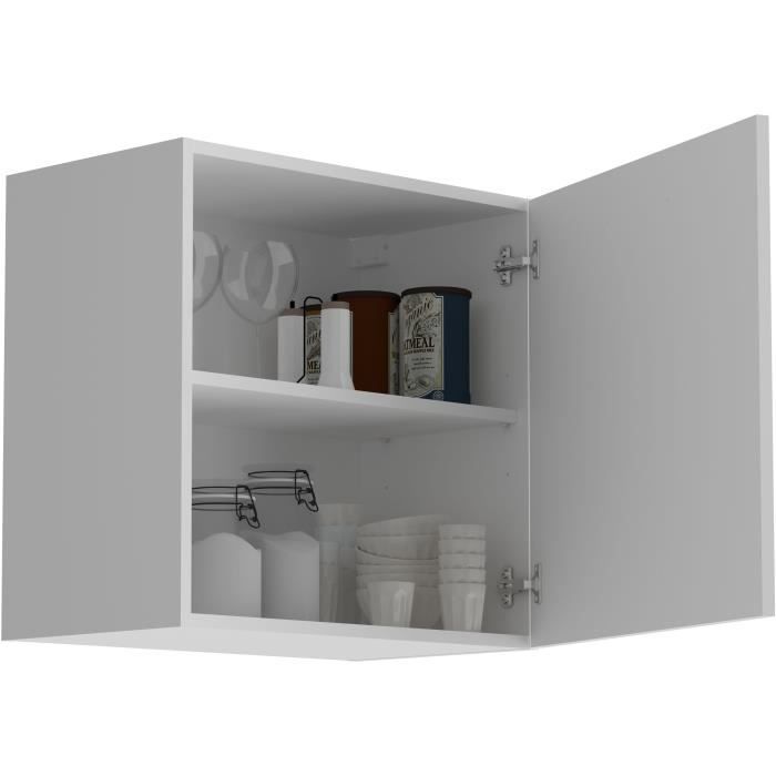 OSLO Wall Cabinet - 1 Door - White - W 60 x D 36 x H 58 cm 1-Door