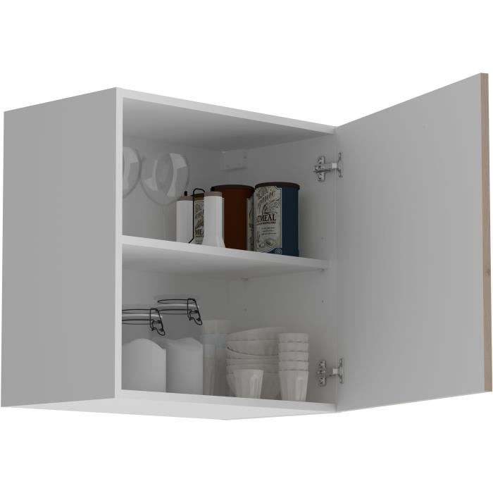 OSLO 1-Door Wall Cabinet - Jackson Oak Finish - W 60 x D 36 x H 58 cm