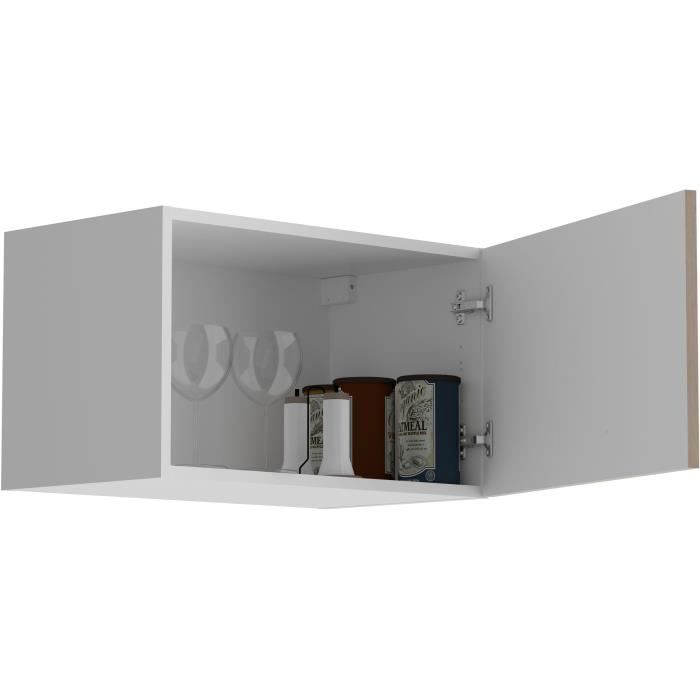 OSLO 1-Door Wall Cabinet - Jackson Oak Finish - W 60 x D 36 x H 35 cm