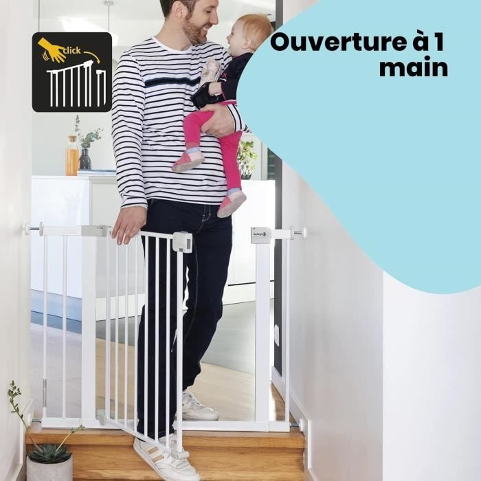 SAFETY 1ST Child Safety Gate - 73-80 cm - White - Metal - Auto Close - 4 Pressure Points