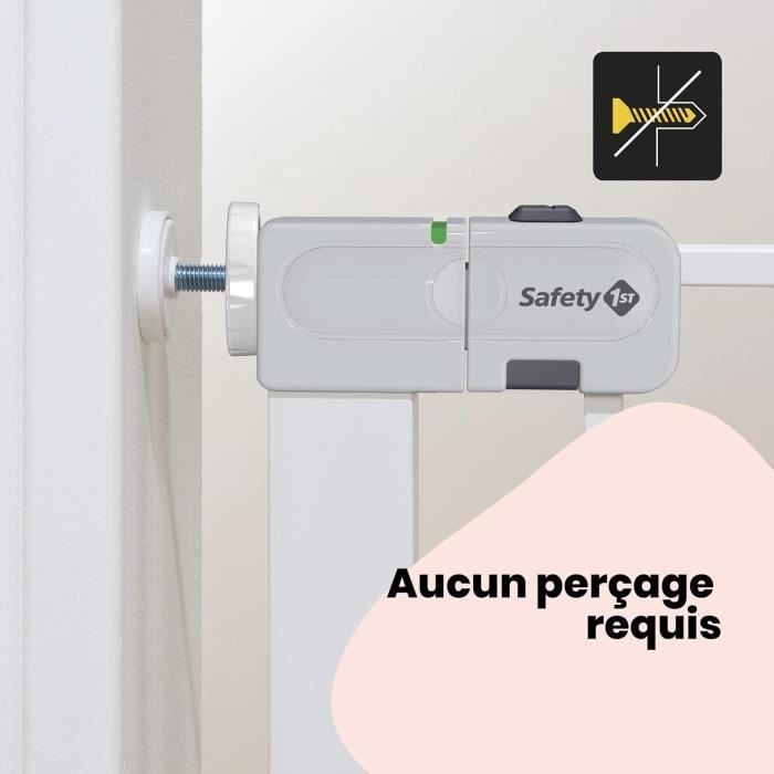 SAFETY 1ST Child Safety Gate - 73-80 cm - White - Metal - Auto Close - 4 Pressure Points