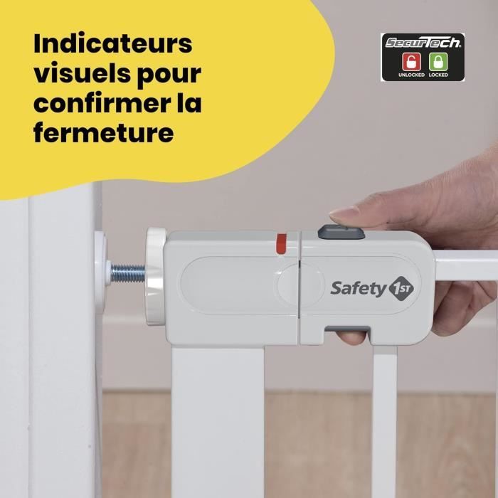 SAFETY 1ST Child Safety Gate - 73-80 cm - White - Metal - Auto Close - 4 Pressure Points