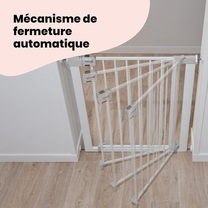 SAFETY 1ST Child Safety Gate - 73-80 cm - White - Metal - Auto Close - 4 Pressure Points