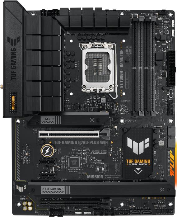 ASUS TUF GAMING B760-PLUS WIFI Motherboard ATX LGA1700 B760 USB-C 3.2 Gen 2x2, Wi-Fi 6 (90MB1ER0-M1EAY0)