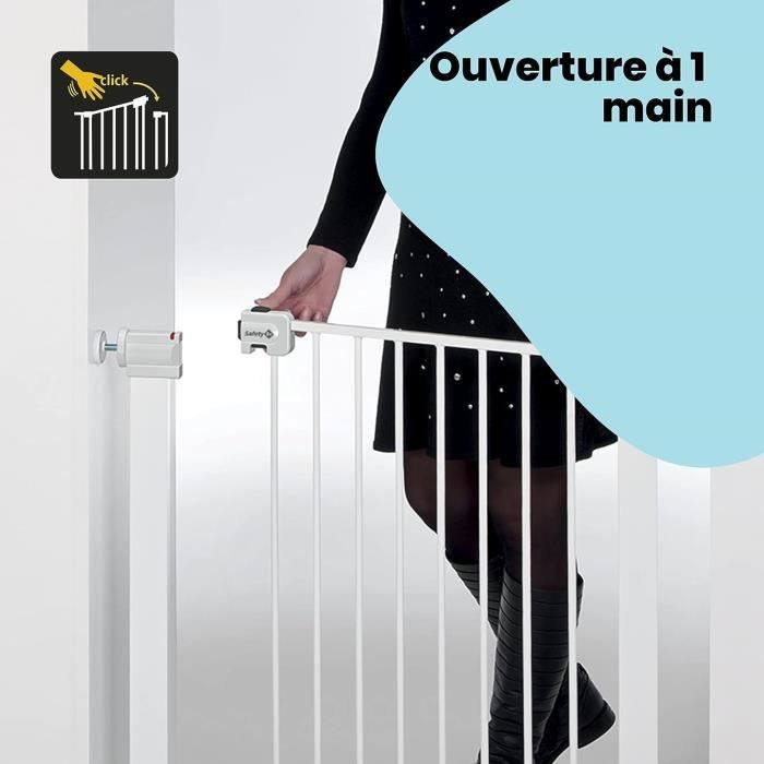 SAFETY 1ST Easy Close Child Safety Gate - Metal - 73 to 80 cm - Pressure-mounted - White