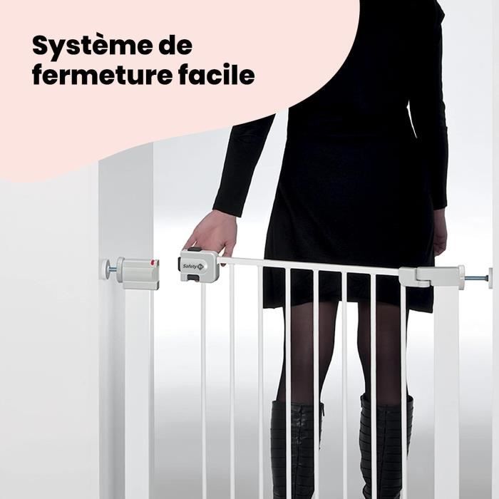 SAFETY 1ST Easy Close Child Safety Gate - Metal - 73 to 80 cm - Pressure-mounted - White