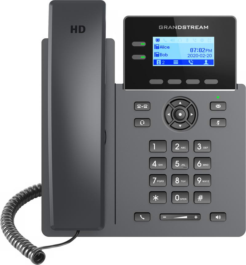 Grandstream GRP2602P - VoIP-Telefon - fünfwegig Anruffunktion - SIP, RTCP, RTP, SRTP, RTCP-XR - 2 Leitungen (GRP-2602P)