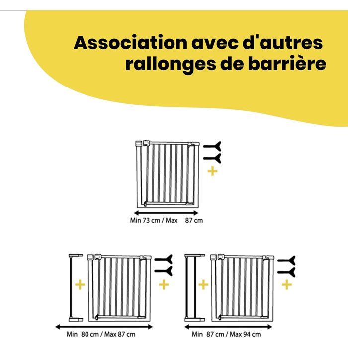 SAFETY 1ST Adaptateur de balustrade pour barriere de sécurité enfant - Lot de 2