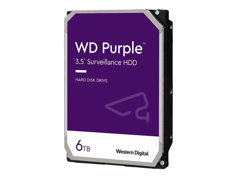 WD Purple Surveillance Hard Drive WD62PURZ - Festplatte - 6 TB - intern - 3.5" (8.9 cm) - SATA 6Gb/s - 5640 U/min - Puffer: 128 MB