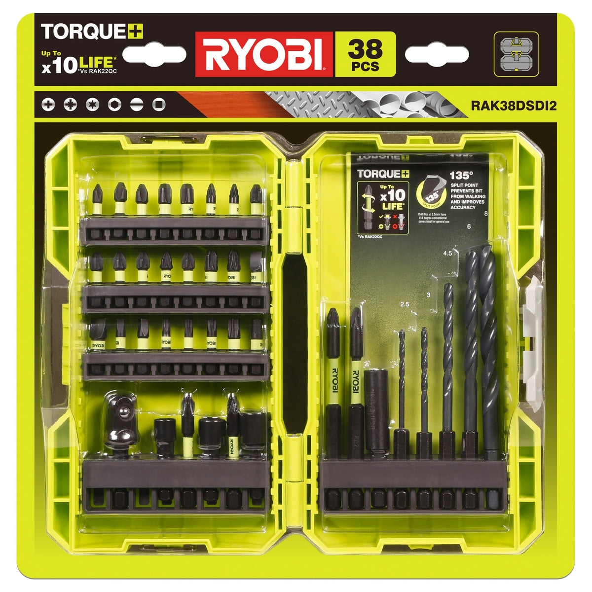 RYOBI Drill & Driving Mixed Set - 38 pieces
