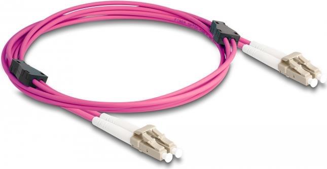 Delock Network Cable - LC Multi-Mode (M) to LC Multi-Mode (M) - 2 m - Duplex - OM4 - Violet