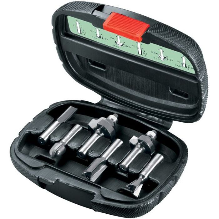 BOSCH 6-Piece 8 mm Router Bit Set