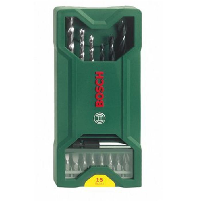 BOSCH - Mini-X-Line Drill Bit and Screwdriver Bit Set (15 pieces)
