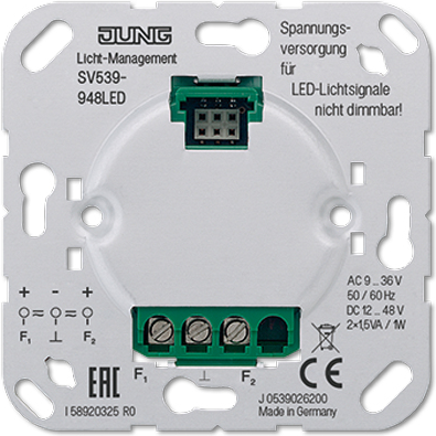 Jung Spannungsversorgung AC9-36V DC12-48V SV 539-948 LED - Spannungsversorgung - AC/DC 9 bis 48 V~/= (SV539-948LED)