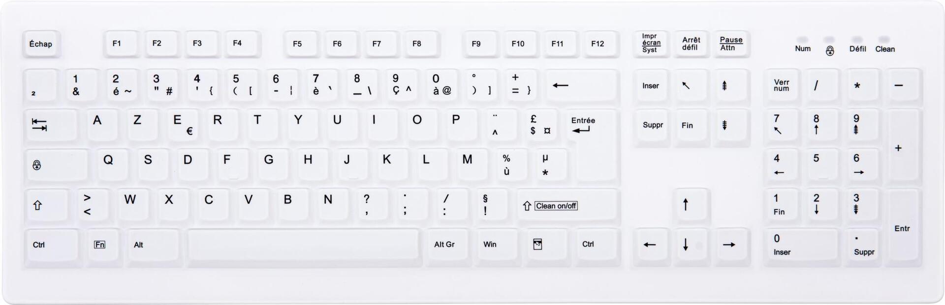 CHERRY AK-C8100F-FU1-W/FR Wireless RF Keyboard AZERTY French White
