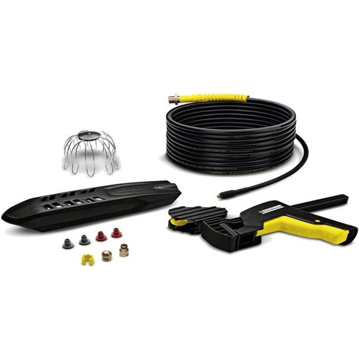KÄRCHER Drain and Gutter Cleaning Kit - High Pressure - 20 m Hose - Brass Head