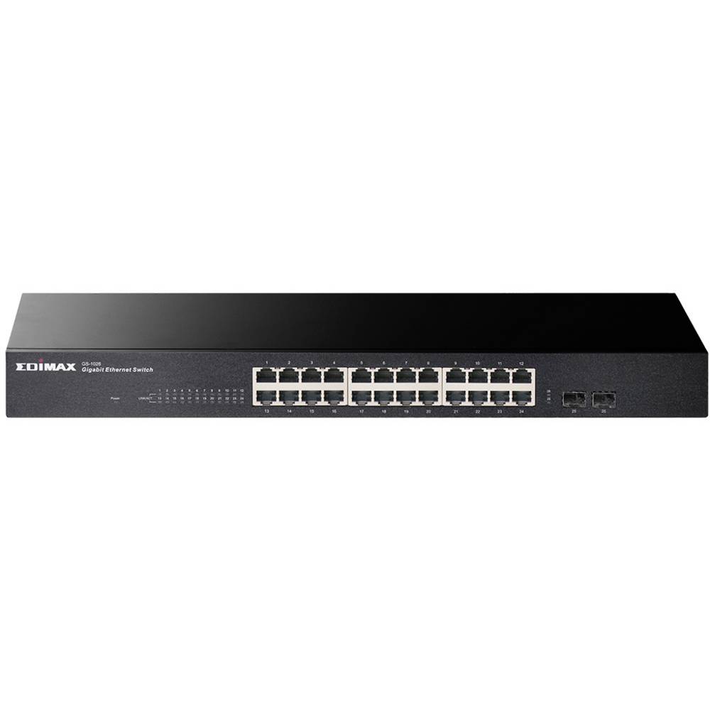 Edimax GS-1026 - V3 - Switch - 24 x 10/100/1000 + 2 x SFP - Desktop/Rack Mountable