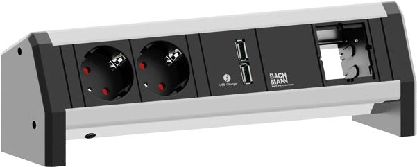 Bachmann DESK 1 Extension Cord AC 230V 2 Outlets Germany 902.0182