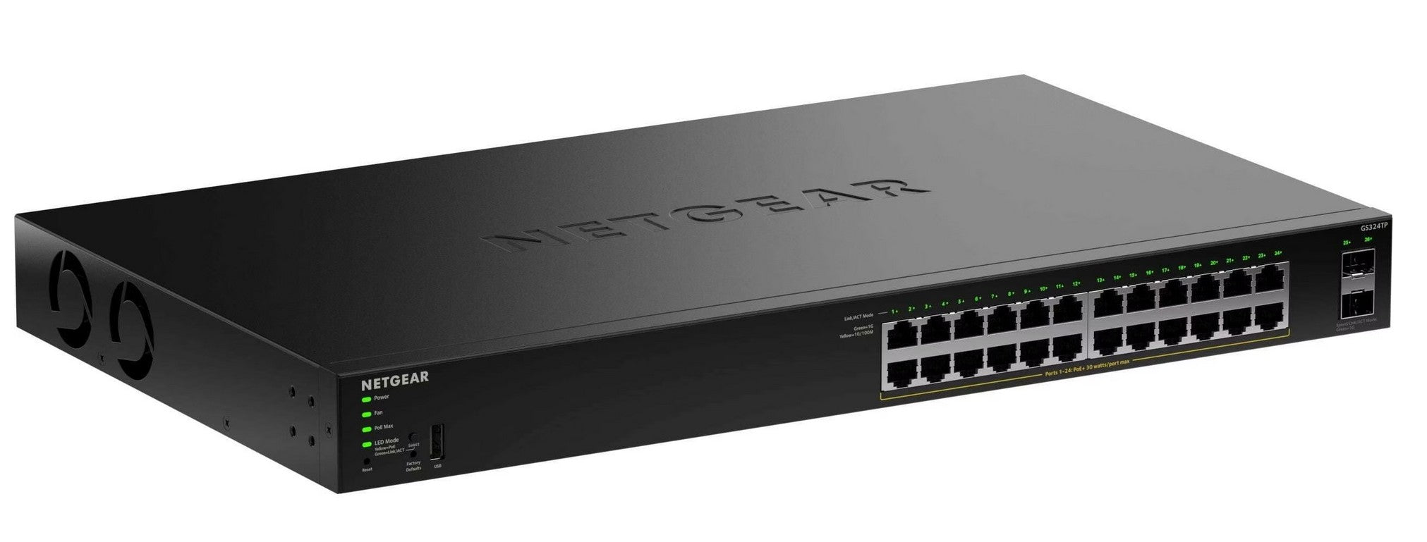 Netgear S350 Series - PoE+ Smart Managed Essentials Switch - 1 Gbps GS324TP-200EUS