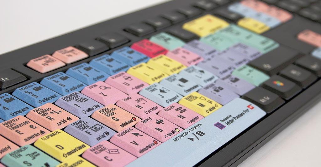 Logic Keyboard Adobe Premiere Pro CC USB QWERTZ German Multicolor (LKB-PPROCC-BJPU-DE)