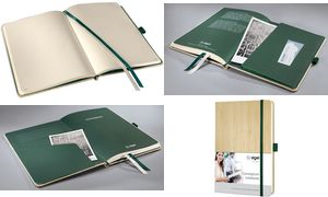 sigel Notizbuch Conceptum Nature Edition, DIN A5 punktkariert, Einband: Hardcover mit echtem Bambusmaterial, - 1 Stück (CO670)