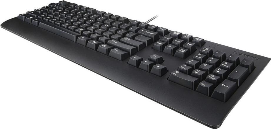 Lenovo Preferred Pro II Keyboard - USB - AZERTY - French - Black - FRU - for IdeaPad S340-14, ThinkCentre M70s Gen 3, M90q