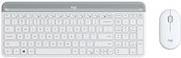 Logitech Slim Wireless Combo MK470 - Keyboard and Mouse Set - Wireless - 2.4 GHz - Spanish - Off-White (920-009199)