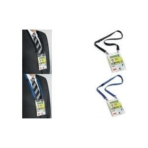 DURABLE A6 Name Badge with Textile Strap, 20 DUO PP, 10 Pieces, Model 852507