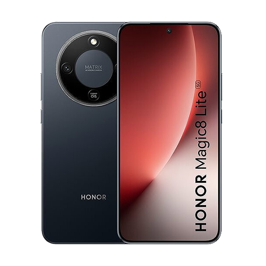 Honor Magic8 Lite 5 G Smartphone, 512GB, 8GB RAM, Midnight Black (5109BYRB)