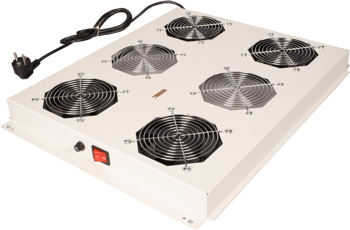ROLINE 19-inch Fan Unit with 4 Fans for Server Racks Grey (26.21.0307)