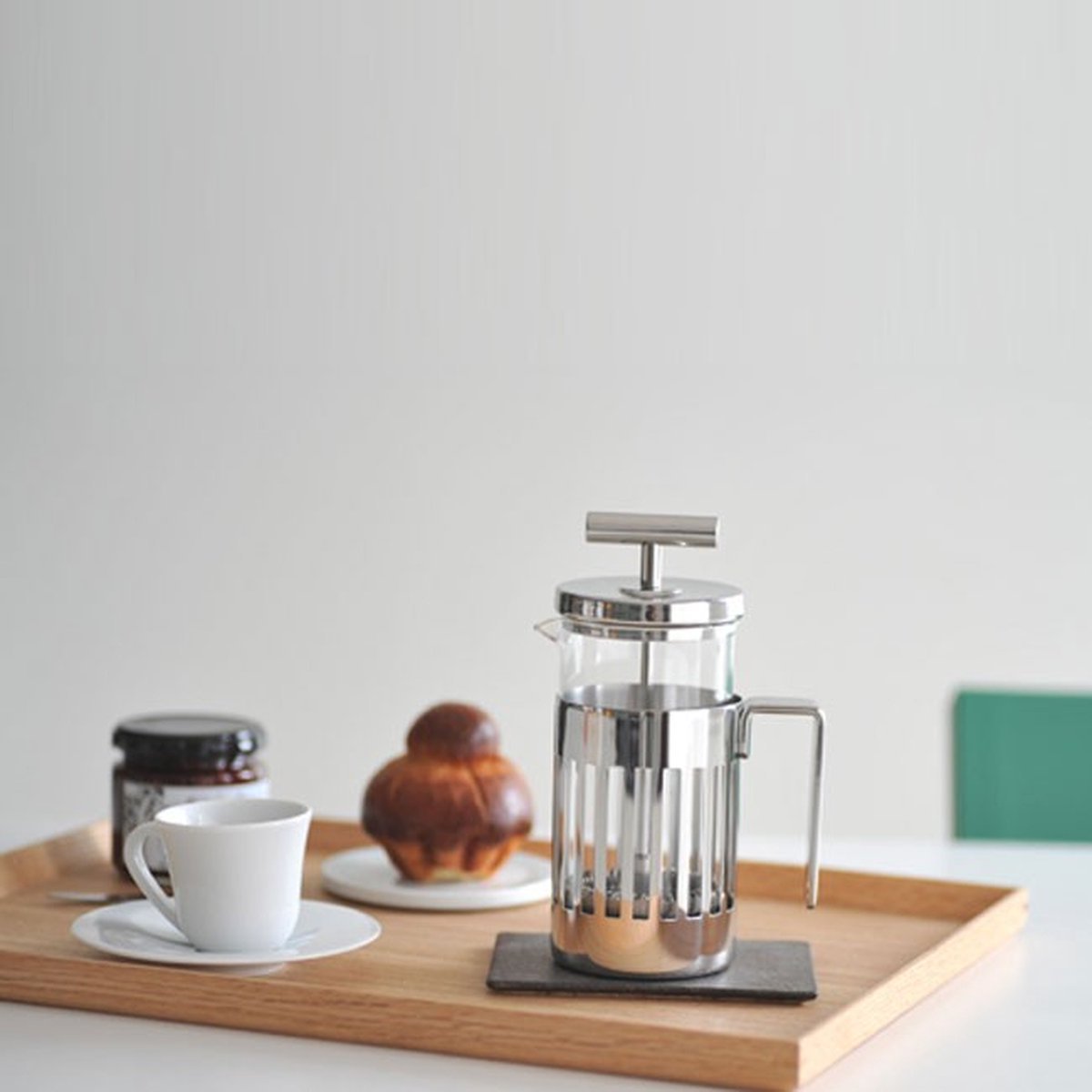 Alessi 9094/8 Press Filter - Stainless Steel & Heat-Resistant Glass - 9094/8