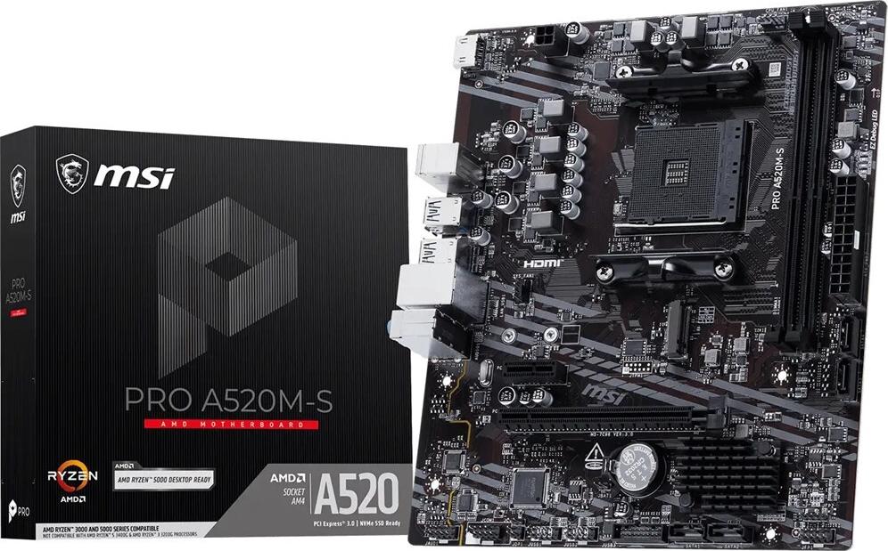 MSI A520M-S PRO (AM4) (D) (7C96-071R)