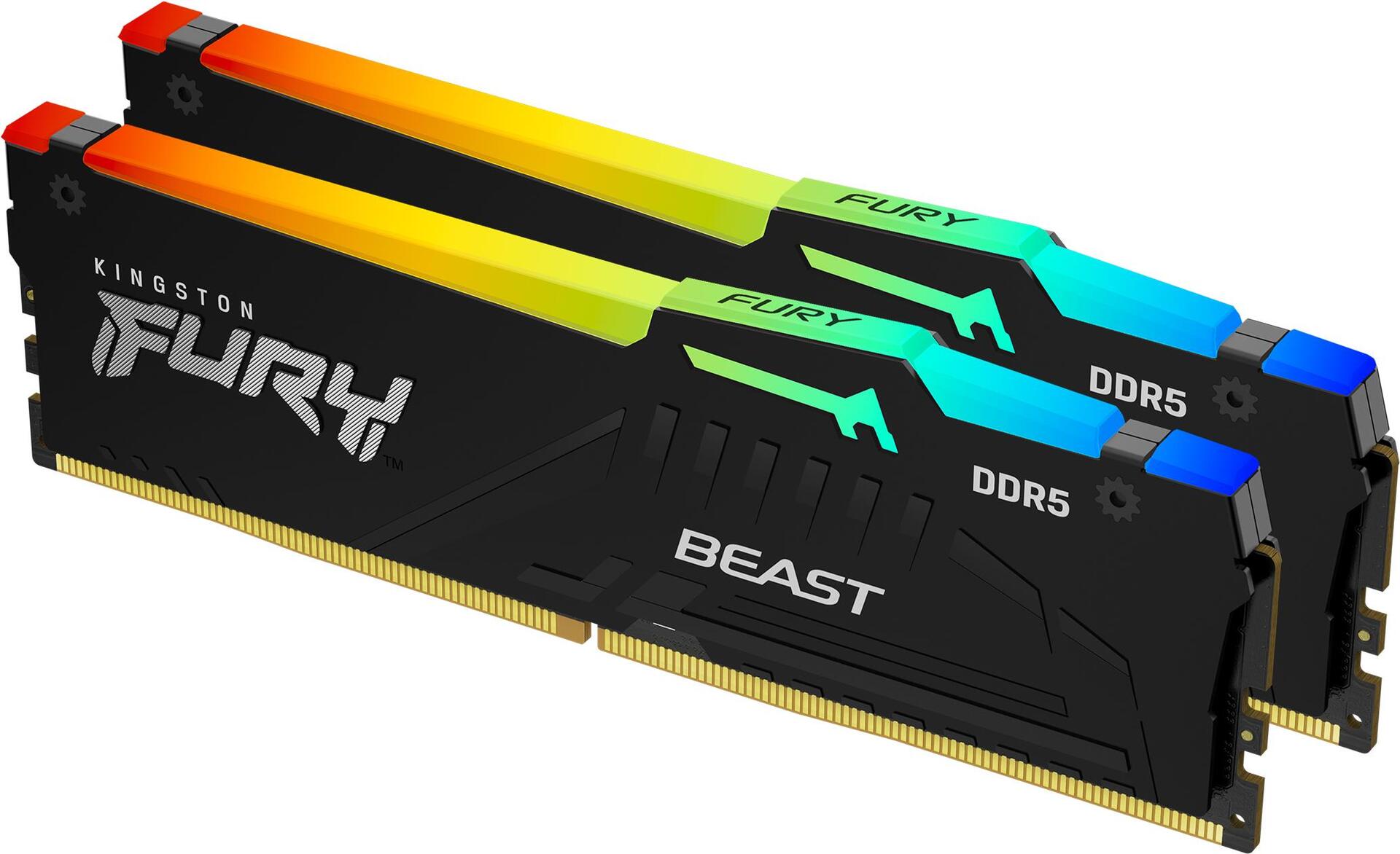 Kingston Technology FURY Beast 32GB 6800MT/s DDR5 CL34 DIMM 2-Kit RGB EXPO KF568C34BBEAK2-32 2er-Kit