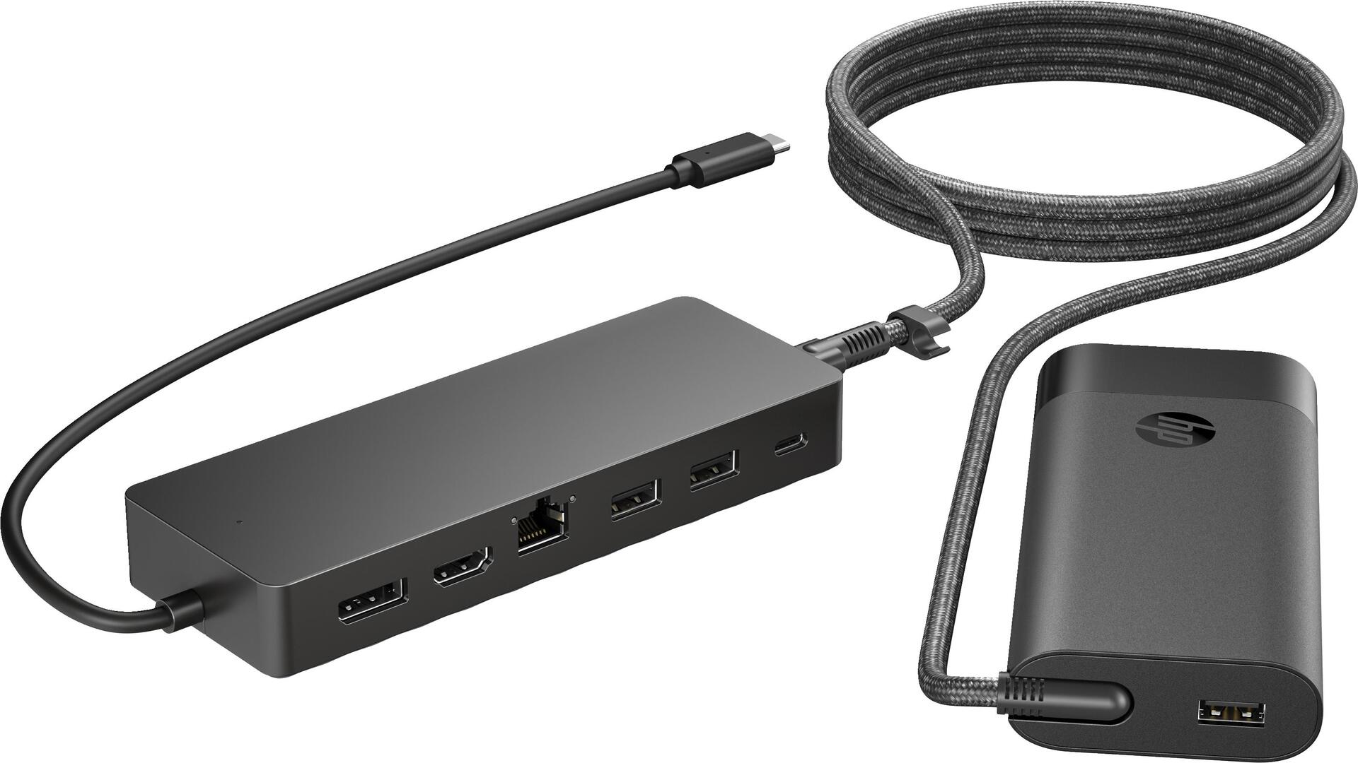 HP Universal Docking Station - USB-C - HDMI, DP - 10Mb LAN - with Laptop Charger - 9H0H9AA#ABB