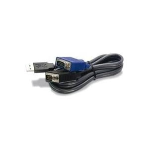 TRENDnet TK CU15 - KVM Cable - USB Type A, 4-pin, HD-15 (M) - 4.5 m - Black TK-CU15