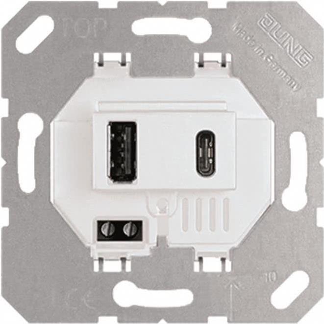 Jung USB Charger USB15CAWW, Alpine White