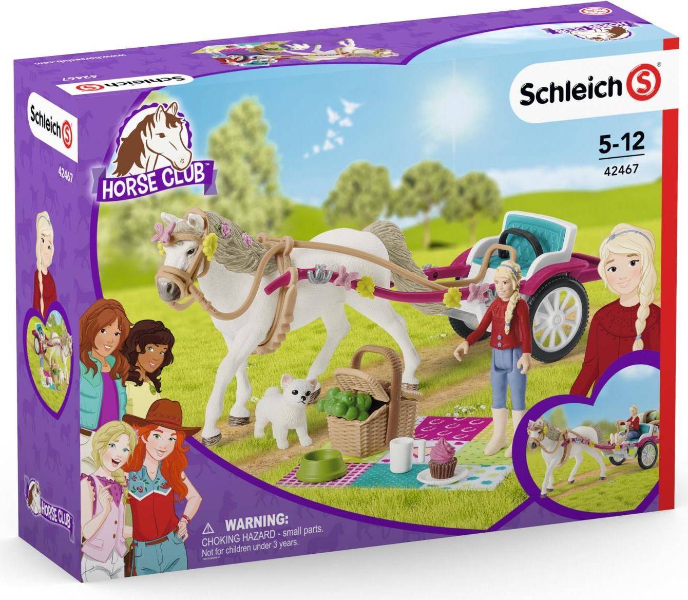 Schleich Children's Toy Figure - Clara with Carriage - Horse Club - 42467