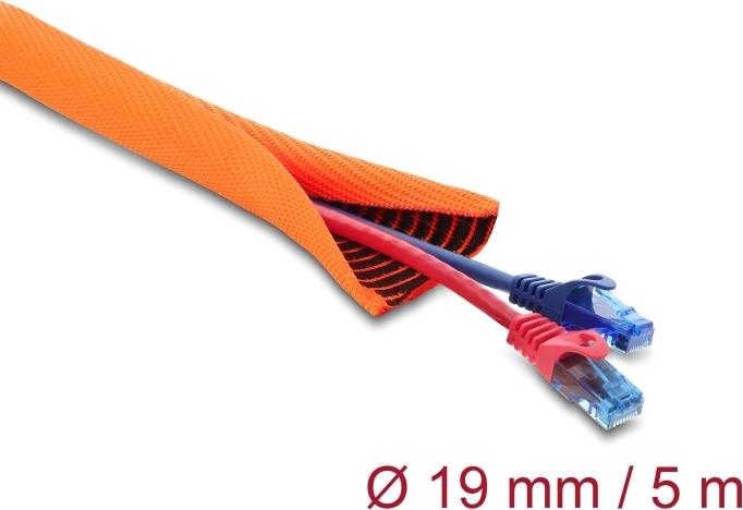 Delock Cable Protection Sleeve Orange 5 m x 19 mm (19028)