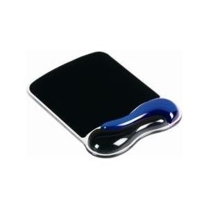 Kensington Mouse Pad with Wrist Rest Duo Gel Black and Blue