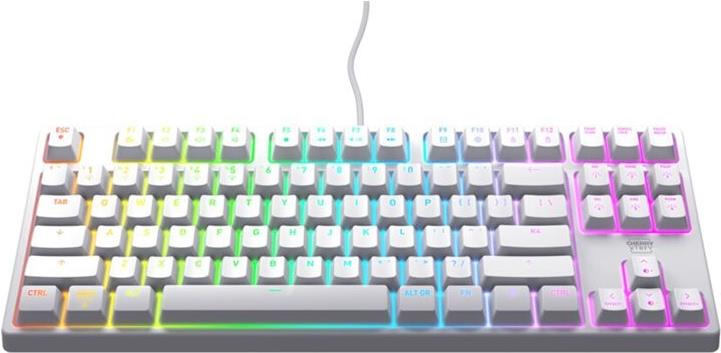 CHERRY XTRFY K4V2 Keyboard - RGB - TKL - USB - QWERTZ - German - CHERRY MX2A Red - Model CX-K4V2-RGB-TKL-WH-R-GER