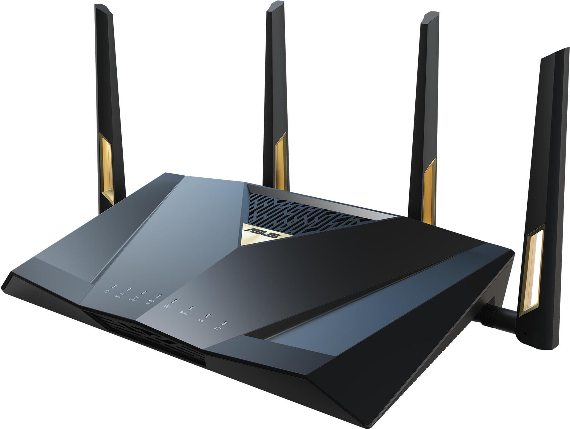 ASUS RT-BE88U - Wi-Fi 7 Router with 9-Port Switch (90IG08V0-MO3N0V) 1GbE 5GbE