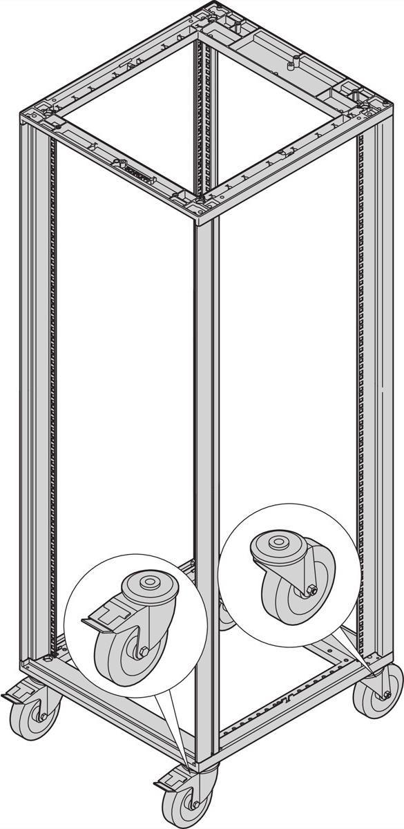 SCHROFF Swivel Casters - Set of 400 KG 125D 4X - Model 27230069