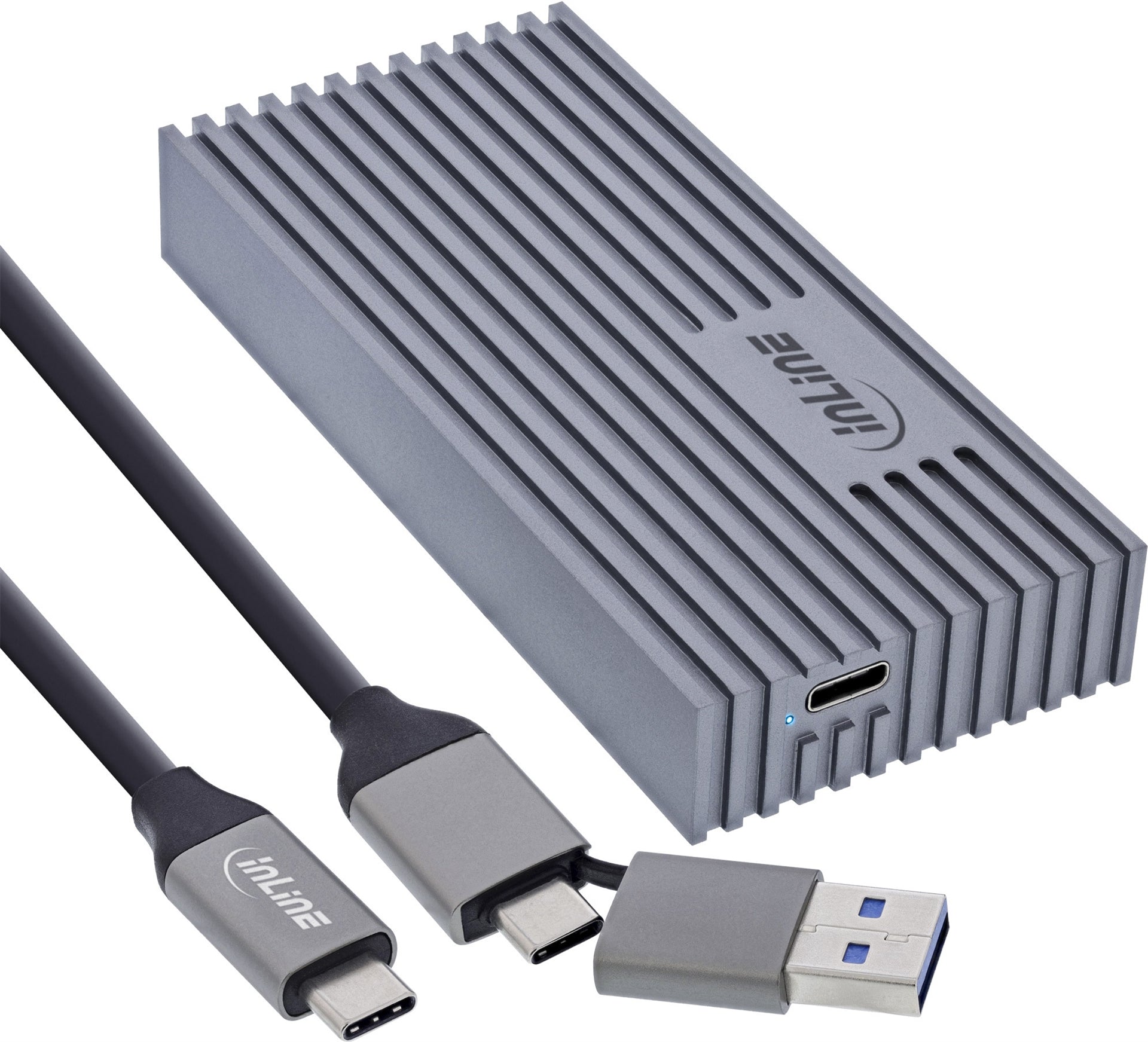 InLine USB4 Enclosure for M.2 NVMe SSD, USB-C, 40Gb/s, Aluminum (00031J)