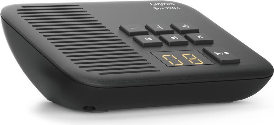 Gigaset Box 200A - Mobile Phone Base Station - Answering Machine - ECO DECT/GAP - Black (S30852-H2838-B101)